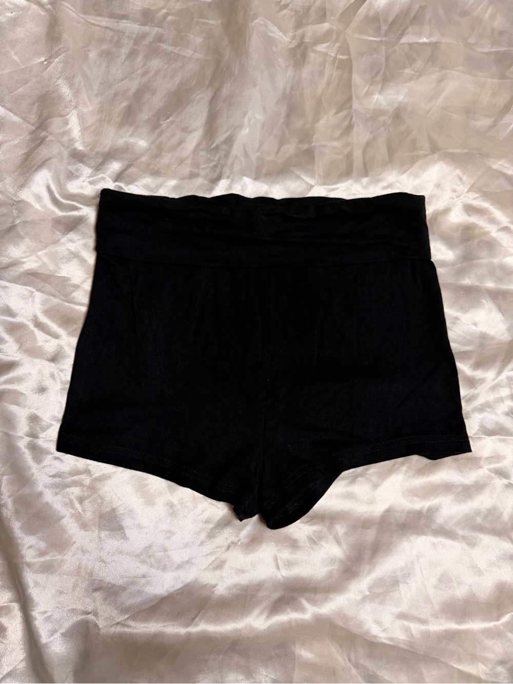Black Stretch Biker Shorts